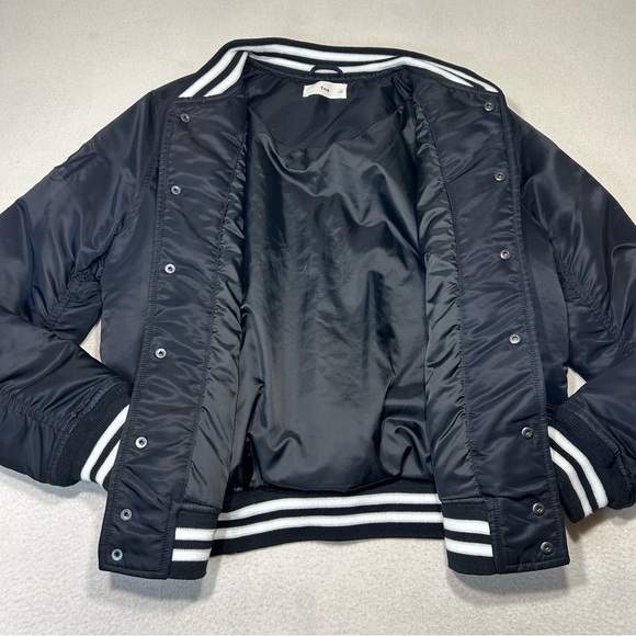 ARITZIA TNA Stadium Jacket Varsity-Inspired Bomber Jacket Black Size L - Picture 9 of 14
